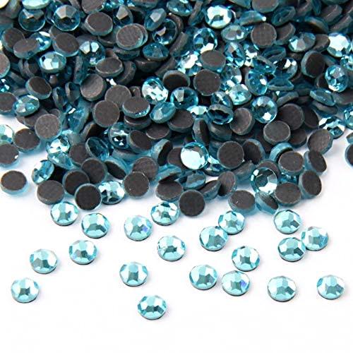 Rhinestones, Hot Fix, Iron On, Light Aquamarine, SS16 - BEADED CREATIONS