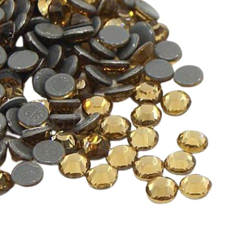 Rhinestones, Hot Fix, Iron On, Light Colorado Topaz, DMC Rhinestones, SS6 - BEADED CREATIONS