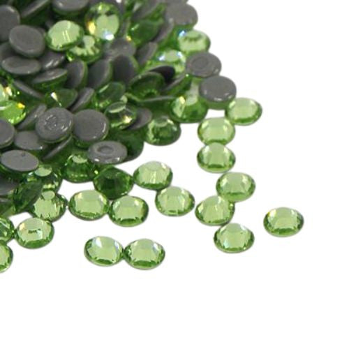 Rhinestones, Hot Fix, Iron On, Peridot, DMC Rhinestones, SS16 - BEADED CREATIONS