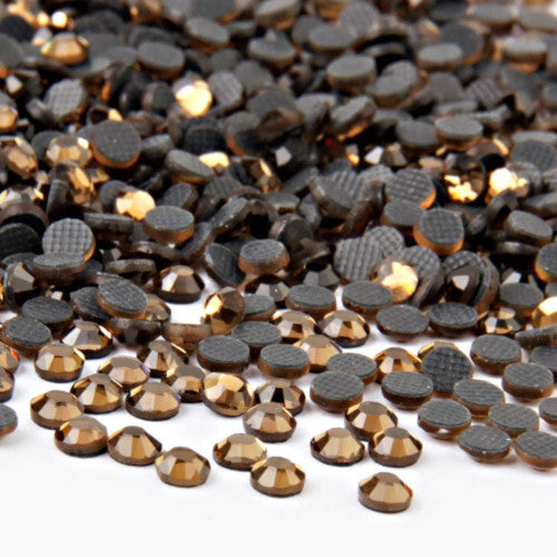 Rhinestones, Hot Fix, Iron On, Smoked Topaz, SS10 - BEADED CREATIONS