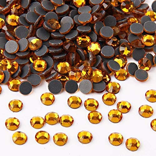 Rhinestones, Hot Fix, Iron On, Topaz, SS10 - BEADED CREATIONS