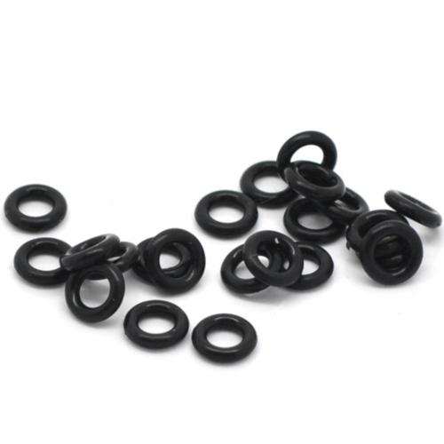 Rubber O-Rings, Fits European Large Hole Clip On Stopper Charm Beads, Black, 8mm - BEADED CREATIONS
