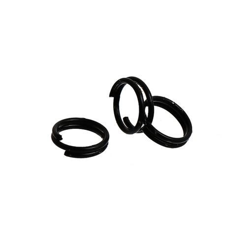 Split Rings, Round, Black, 6mm, Round, With 4.8mm Inside Diameter, Iron - BEADED CREATIONS