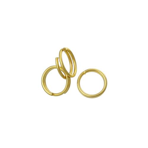Split Rings, Round, Gold Plated, With 4.7mm Inside Diameter, Alloy - BEADED CREATIONS