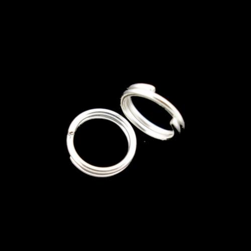 Split Rings, Round, Silver Plated, 5x1.2mm, With 3.8mm Inside Diameter, Brass - BEADED CREATIONS