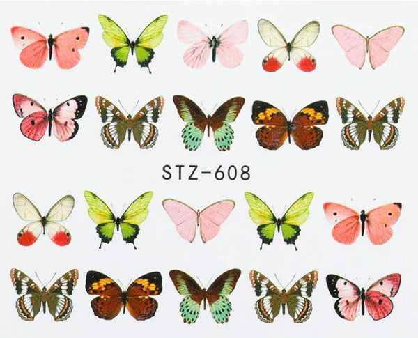 Water Slide Decals - Butterfly Stz-608