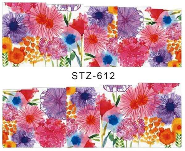 Water Slide Decals - Flowers Stz-612