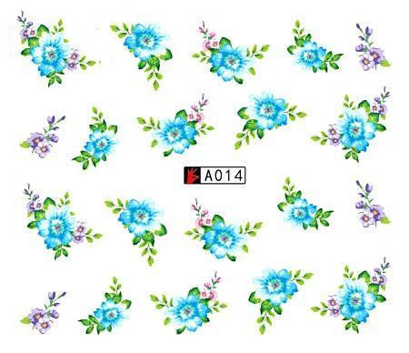 Water Transfer Decals Flower Nail Art Sliders – A014 - BEADED CREATIONS