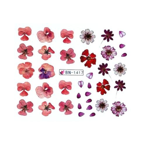 Water Transfer Slider Nail Art Flowers - BN1417